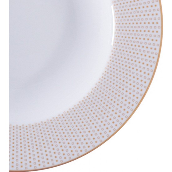 Prato 23cm Fundo Aurum Em Porcelana Decorada Tramontina